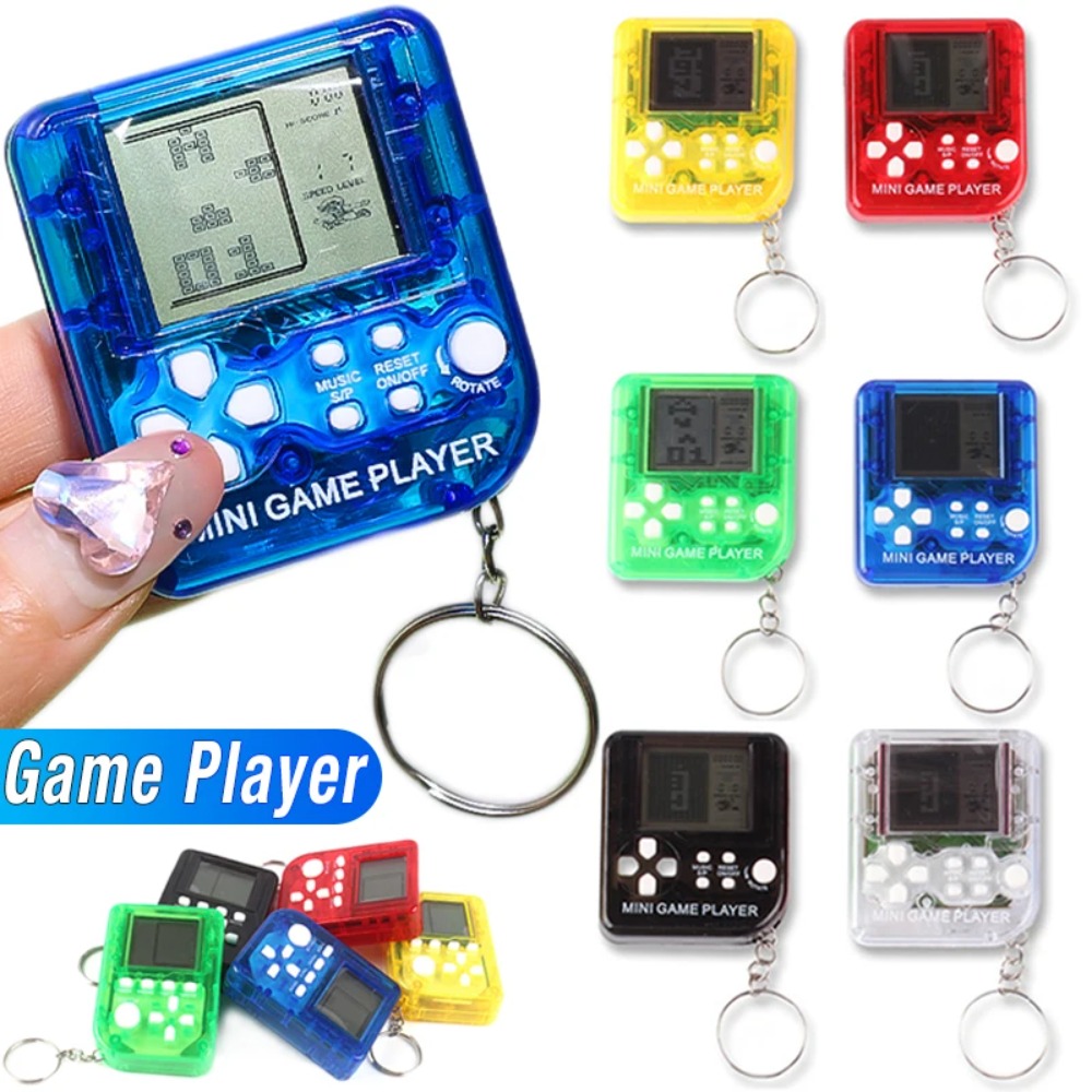Gaming Console Keychain - ポータブルミニハンドヘルドゲームプレーヤークラシック電子ゲームハンドヘルドコンソールゲーム子供パズルゲームコンソールプレーヤーおもちゃギフト