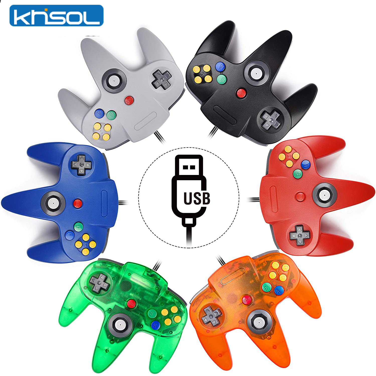 Gaming Console Latest - N64 コントローラクラシック USB 有線リモートゲームパッドゲームジョイスティックアクセサリークラシック 64 コンソールレトロゲーム