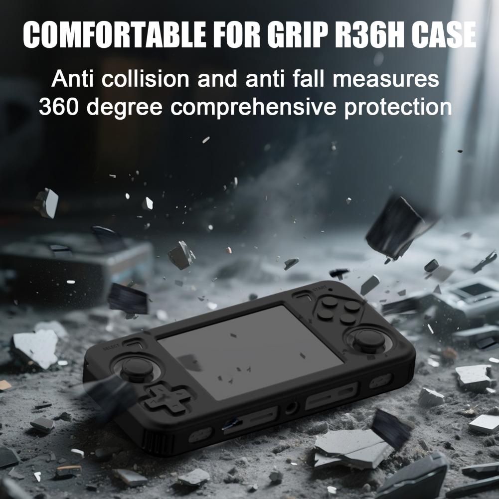R36h携帯ゲーム機用、衝撃吸収シリコン製保護ケース。耐久性 - Gaming Console Display Case のレビューと価格