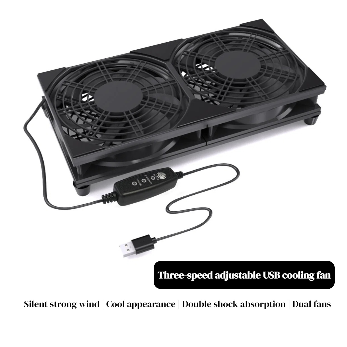 デュアルUSB冷却ファン（3段階速度調整付き） |   ルー - Gaming Console In のレビューと価格