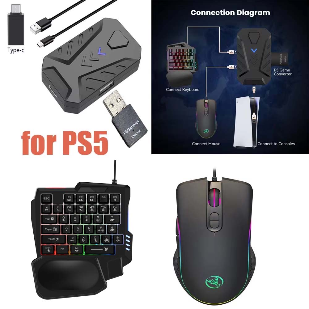 PS5 ゲーミングキーボードマウスコンボ USB タイプ C - Gaming Console Buttons のレビューと価格