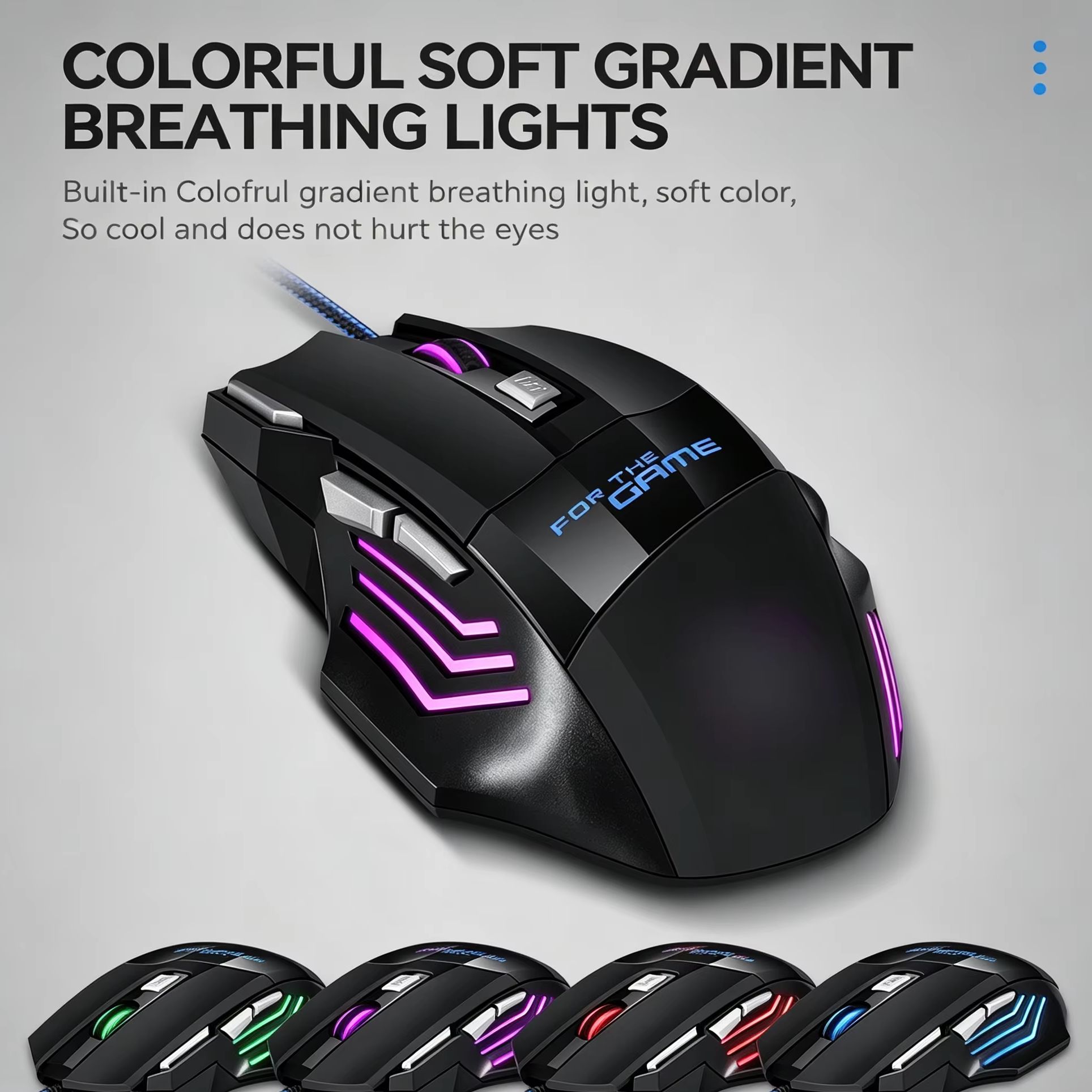 RGBバックライト搭載、2400DPI、調整可能な有線ゲーミ - Gaming Console Buttons のレビューと価格