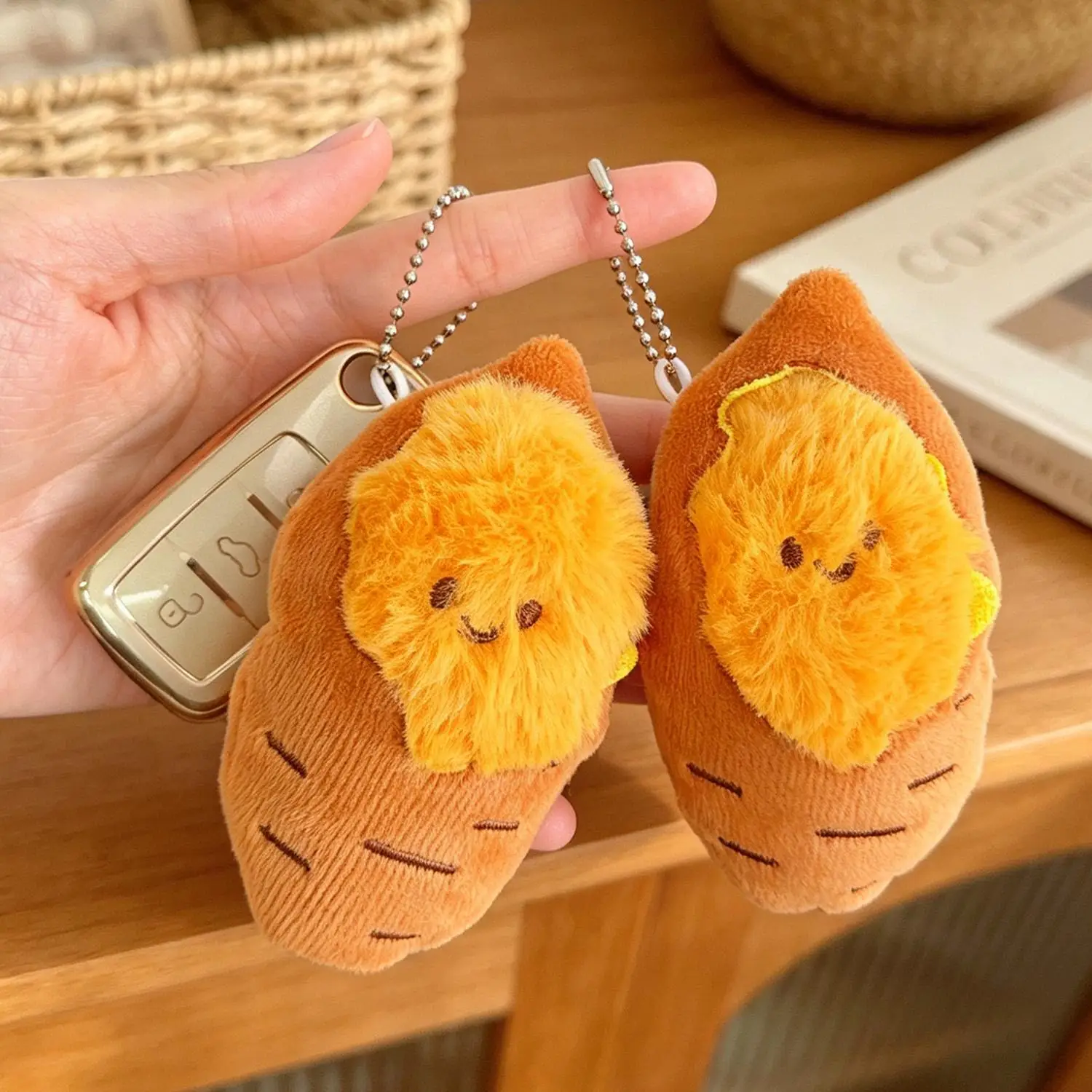 1/5個入り、取り外し可能な模造さつまいもキーホルダー。クリ - Gaming Console Keychain のレビューと価格
