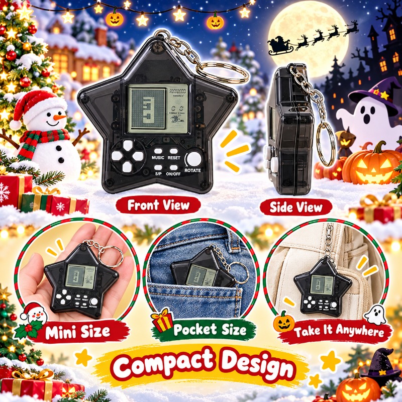 クラシックなレトロテトリスゲーム機、ミニハンドヘルドゲームコ - Gaming Console Keychain のレビューと価格